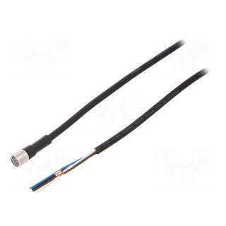Connection lead | M8 | PIN: 4 | straight | Len: 5m | plug | 1A | -10÷80°C
