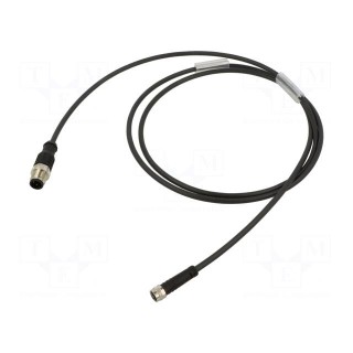 Connection lead | PIN: 3 | 1.5m | plug | -25÷80°C | Insulation: PUR | IP67