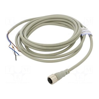 Connection lead | PIN: 4 | 3m | plug | Wire colour: grey | CI | female