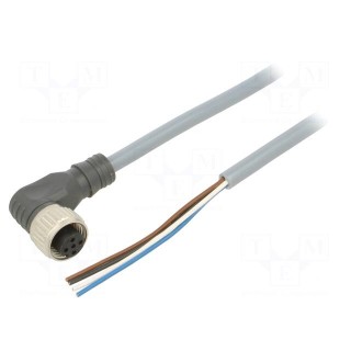 Connection lead | PIN: 4 | angled | 2m | M12 | 250VAC | 4A | Cores: 4 | PVC