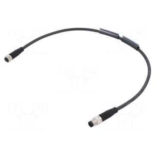 Connection lead | straight | 0.3m | 60VAC | 4A | -25÷90°C | IP67,IP6K9K