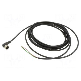 Connection lead | UNF 1/2-20 | PIN: 3 | angled | 5m | plug | 250VAC | 4A