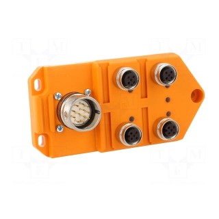 Distribution box | M12 | PIN: 5 | socket | 4A | with LED indicators