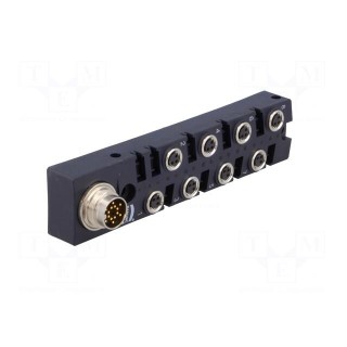 Distribution box | M8 | PIN: 3 | socket | 6A | -20÷80°C | IP67 | IN: 8 | OUT: 1