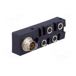 Distribution box | M8 | PIN: 4 | socket | 6A | -20÷80°C | IP67 | IN: 4 | OUT: 1