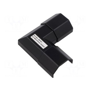 Angle connector | black | W: 33mm | H: 18mm