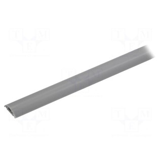 Closed cable trunkings | Colour: grey | L: 1m | Mat: PVC | H: 6mm | W: 20mm