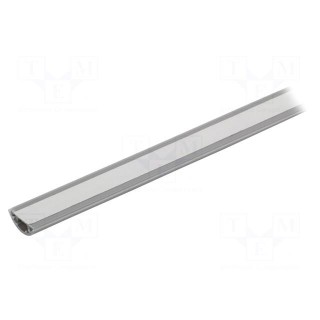Closed cable trunkings | grey | L: 1m | Mat: PVC | H: 6mm | W: 20mm | H1: 4mm
