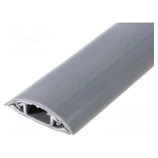 Closed cable trunkings | Colour: grey | L: 1m | Mat: PVC | H: 8mm | W: 30mm