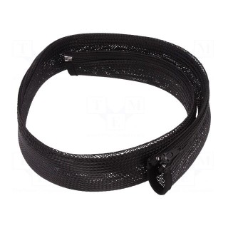 Braid | polyester | black | 50÷150°C | L: 1m | Features: multi use