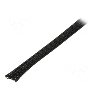Polyester braid | ØBraid : 10÷27nom.15mm | polyester | black | L: 50m