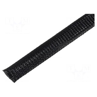 Polyester conduit | Braid diameter: 10÷30,nom.25mm | black | L: 10m