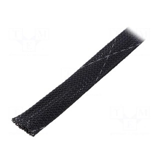 Polyester braid | ØBraid : 12.7÷31.8,nom.19.1mm | PET | black | L: 30m