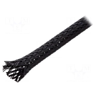 Polyester braid | ØBraid : 3÷10,nom.6mm | PET,polyester | black