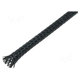 Polyester braid | ØBraid : 4÷11,nom.6mm | PET,polyester | black