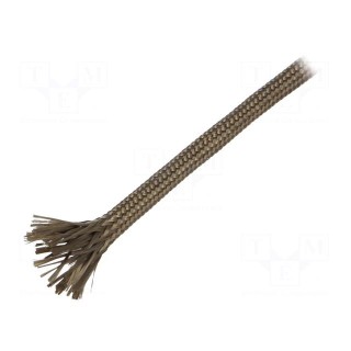 Insulating tube | basalt fiber | khaki | -260÷560°C | Øint: 4mm | L: 10m