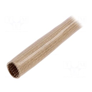 Insulating tube | fiberglass | beige | -30÷155°C | Øint: 16mm | L: 10m