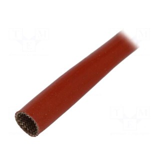 Insulating tube | fiberglass | brick red | -60÷250°C | Øint: 12mm