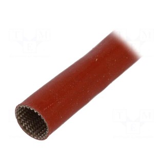 Insulating tube | fiberglass | brick red | -60÷250°C | Øint: 14mm