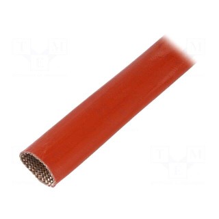 Insulating tube | fiberglass | brick red | -60÷250°C | Øint: 18mm