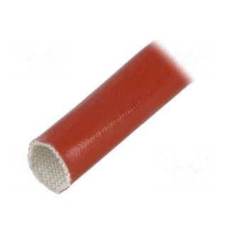 Insulating tube | fiberglass | brick red | -60÷250°C | Øint: 20mm