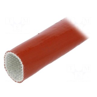 Insulating tube | fiberglass | brick red | -60÷250°C | Øint: 22mm