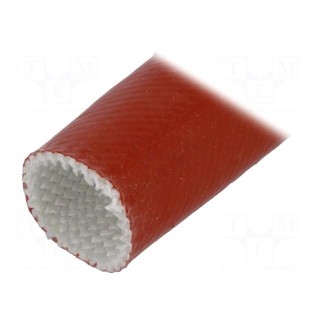 Insulating tube | fiberglass | brick red | -60÷250°C | Øint: 30mm