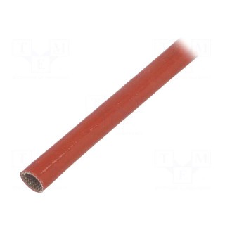 Insulating tube | fiberglass | brick red | -60÷250°C | Øint: 6mm