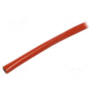 Insulating tube | fiberglass | brick red | -60÷250°C | Øint: 7mm