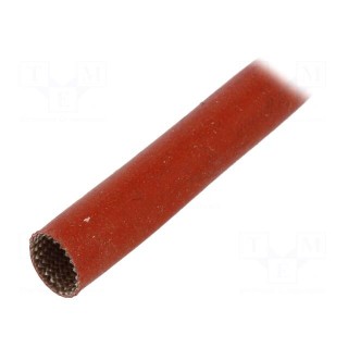 Insulating tube | fiberglass | brick red | -60÷250°C | Øint: 8mm