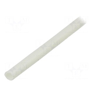 Insulating tube | fiberglass | natural | max.180°C | Øint: 4.5mm