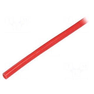 Insulating tube | fiberglass | red | -20÷155°C | Øint: 3.5mm