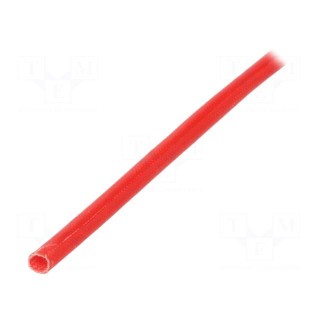 Insulating tube | fiberglass | red | -20÷155°C | Øint: 3mm