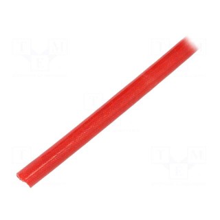 Insulating tube | fiberglass | red | -20÷155°C | Øint: 4mm
