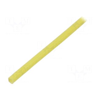 Insulating tube | fiberglass | yellow | -20÷155°C | Øint: 2.5mm