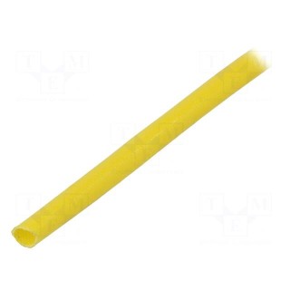 Insulating tube | fiberglass | yellow | -20÷155°C | Øint: 3.5mm