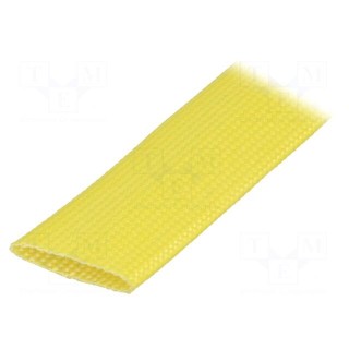 Insulating tube | fiberglass | yellow | -30÷155°C | Øint: 20mm | L: 50m