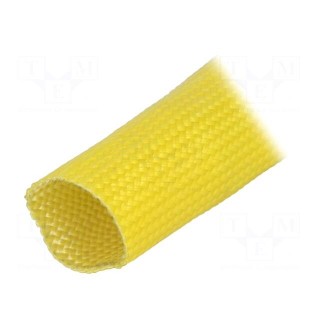 Insulating tube | fiberglass | yellow | -30÷155°C | Øint: 22mm | L: 50m