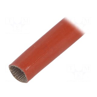 Insulating tube | fiberglass | brick red | -60÷250°C | Øint: 18mm