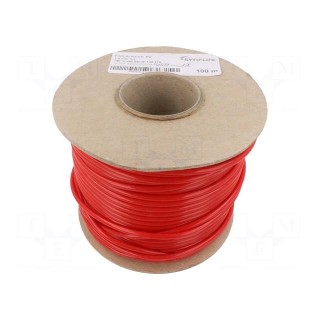 Insulating tube | fiberglass | red | -20÷155°C | Øint: 3.5mm