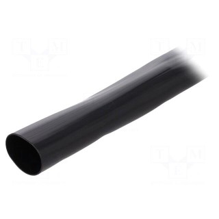 Insulating tube | Mat: PVC | black | -20÷125°C | Øint: 18mm | L: 10m