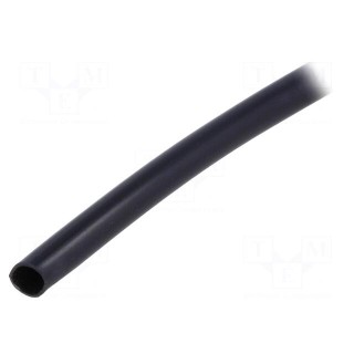 Insulating tube | Mat: PVC | black | -20÷125°C | Øint: 4mm | L: 10m