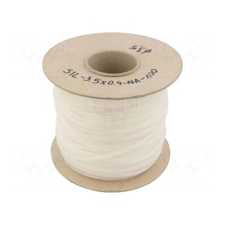 Insulating tube | silicone | natural | Øint: 3.5mm | Wall thick: 0.4mm