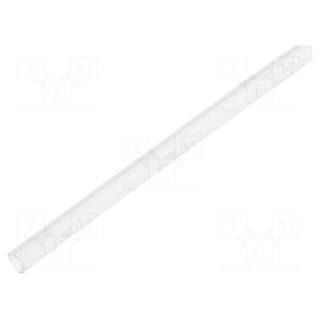 Insulating tube | Mat: silicone | transparent | -50÷200°C | Øint: 3mm