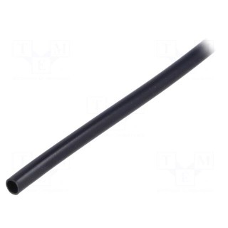 Insulating tube | PVC | black | -20÷125°C | Øint: 2.5mm | L: 1000m