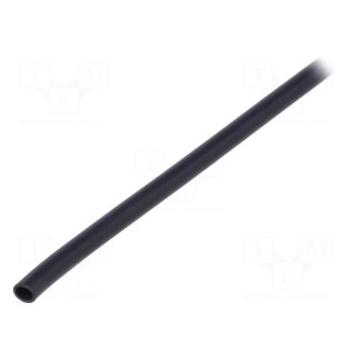 Insulating tube | Mat: PVC | black | -20÷125°C | Øint: 2mm | L: 1000m
