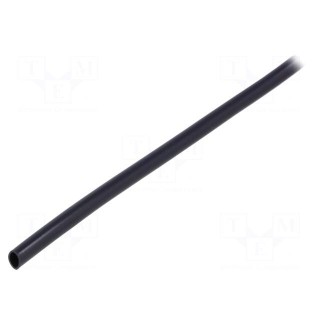 Insulating tube | Mat: PVC | black | -20÷125°C | Øint: 3mm | L: 1000m