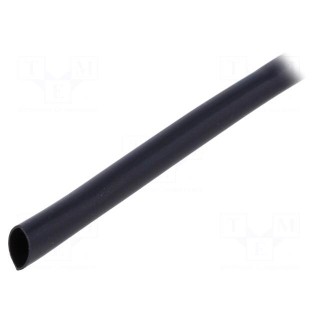 Insulating tube | Mat: PVC | black | -20÷125°C | Øint: 4.5mm | L: 10m