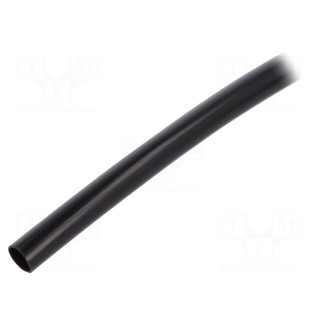 Insulating tube | PVC | black | -20÷125°C | Øint: 5mm | L: 10m | UL94V-0