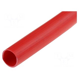 Insulating tube | Mat: PVC | red | -45÷125°C | Øint: 6mm | L: 50m